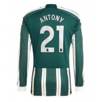 Camisa de time de futebol Manchester United Antony #21 Replicas 2º Equipamento 2023-24 Manga Comprida
